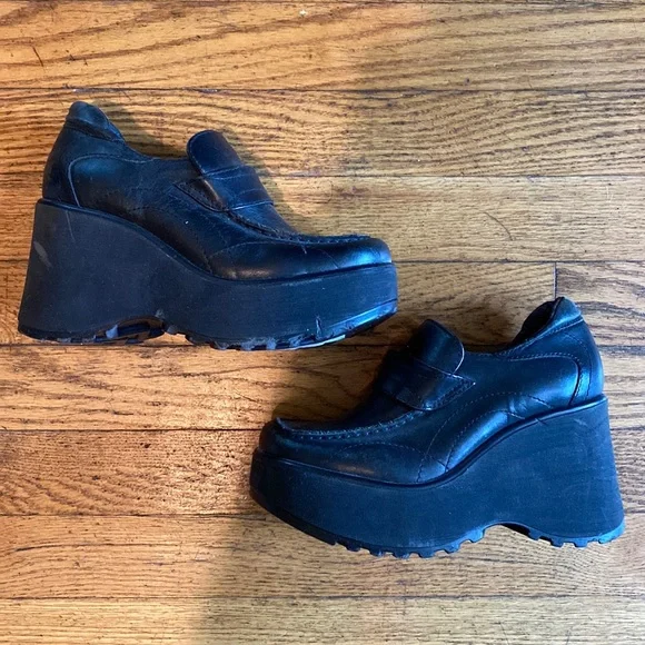 Loafers Steve Madden 90s Platform Shoes Vintage Steve Madden